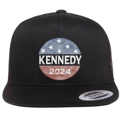 Robert Kennedy Jr 2024 President Vintage Button USA Flag Flatbill Hat