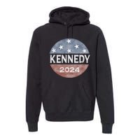 Robert Kennedy Jr 2024 President Vintage Button USA Flag Premium Hoodie