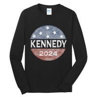 Robert Kennedy Jr 2024 President Vintage Button USA Flag Tall Long Sleeve T-Shirt