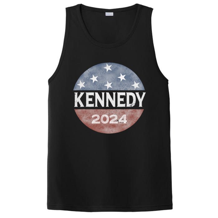 Robert Kennedy Jr 2024 President Vintage Button USA Flag PosiCharge Competitor Tank