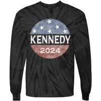 Robert Kennedy Jr 2024 President Vintage Button USA Flag Tie-Dye Long Sleeve Shirt