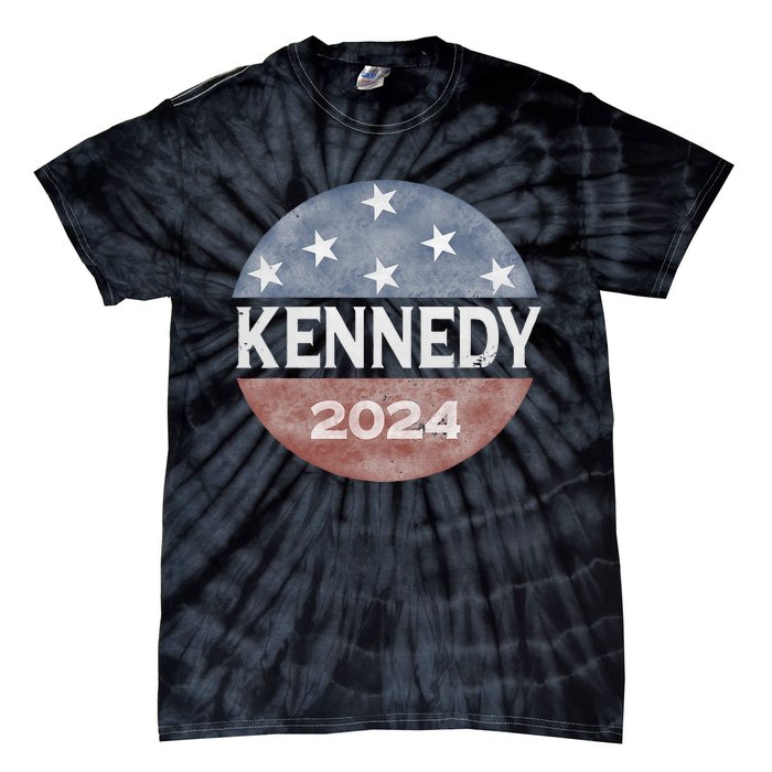 Robert Kennedy Jr 2024 President Vintage Button USA Flag Tie-Dye T-Shirt