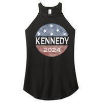 Robert Kennedy Jr 2024 President Vintage Button USA Flag Women's Perfect Tri Rocker Tank