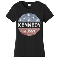 Robert Kennedy Jr 2024 President Vintage Button USA Flag Women's T-Shirt