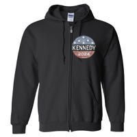 Robert Kennedy Jr 2024 President Vintage Button USA Flag Full Zip Hoodie