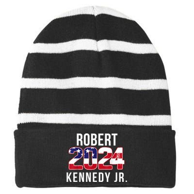 Robert Kennedy Jr 2024 Campaign For President Striped Beanie with Solid Band