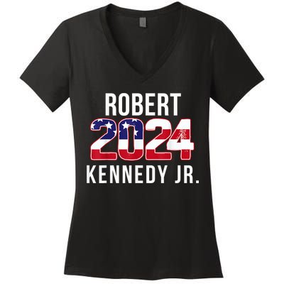 Robert Kennedy Jr 2024 Campaign For President Women's V-Neck T-Shirt