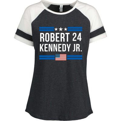 Robert Kennedy Jr. Election 2024, Presidential Election 2024 Enza Ladies Jersey Colorblock Tee