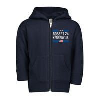 Robert Kennedy Jr. Election 2024, Presidential Election 2024 Toddler Zip Fleece Hoodie