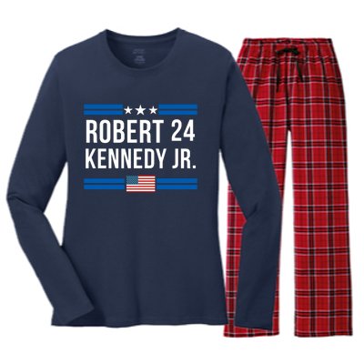 Robert Kennedy Jr. Election 2024, Presidential Election 2024 Women's Long Sleeve Flannel Pajama Set 