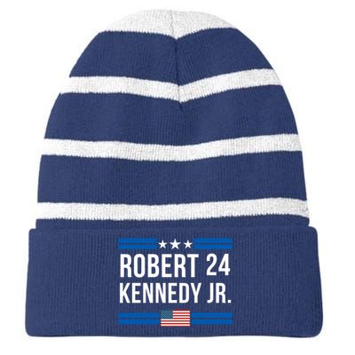 Robert Kennedy Jr. Election 2024, Presidential Election 2024 Striped Beanie with Solid Band