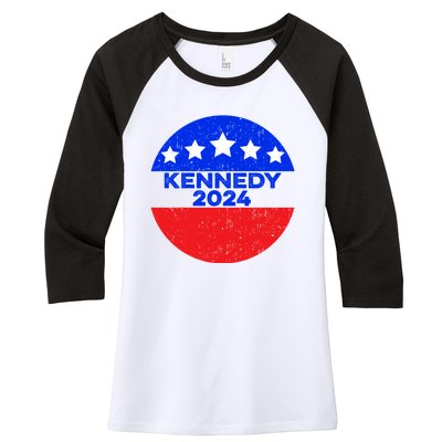 Robert Kennedy Jr. For President 2024 Presidential Election Women's Tri-Blend 3/4-Sleeve Raglan Shirt