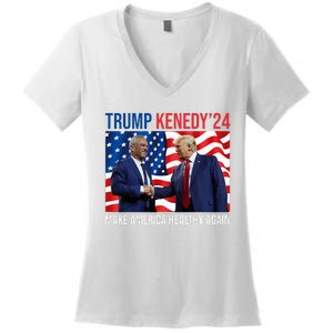 Robert Kennedy Jr Rfk Jr For Trump Unity President 2024 Women's V-Neck T-Shirt