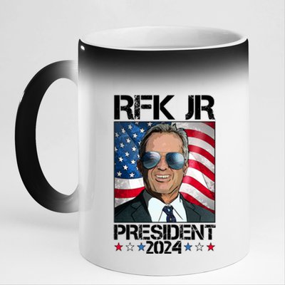 Robert Kennedy Jr For President Rfk Jr 2024 Election 11oz Black Color Changing Mug