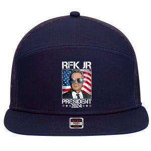 Robert Kennedy Jr For President Rfk Jr 2024 Election 7 Panel Mesh Trucker Snapback Hat