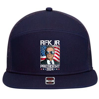 Robert Kennedy Jr For President Rfk Jr 2024 Election 7 Panel Mesh Trucker Snapback Hat