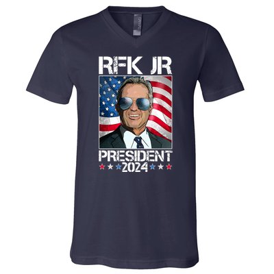 Robert Kennedy Jr For President Rfk Jr 2024 Election V-Neck T-Shirt