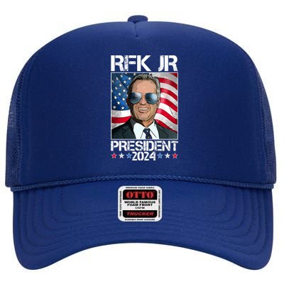 Robert Kennedy Jr For President Rfk Jr 2024 Election High Crown Mesh Back Trucker Hat