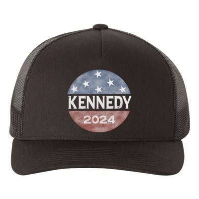 Robert Kennedy Jr 2024 President Vintage Button Usa Flag Yupoong Adult 5-Panel Trucker Hat