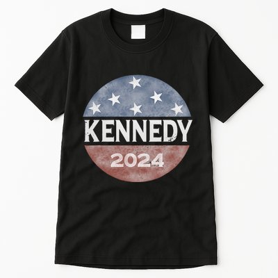 Robert Kennedy Jr 2024 President Vintage Button Usa Flag Tall T-Shirt
