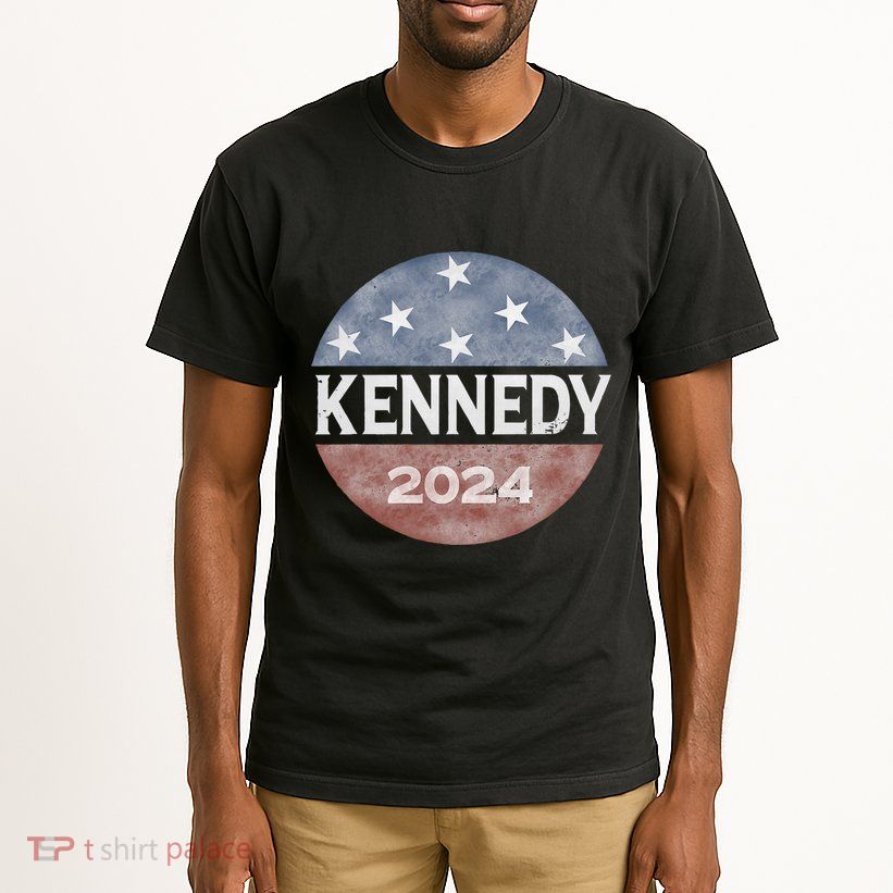Robert Kennedy Jr 2024 President Vintage Button Usa Flag Tall T-Shirt