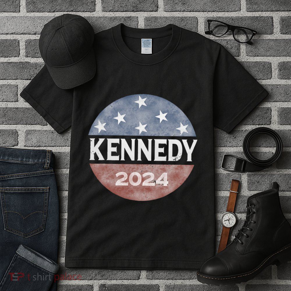 Robert Kennedy Jr 2024 President Vintage Button Usa Flag Tall T-Shirt