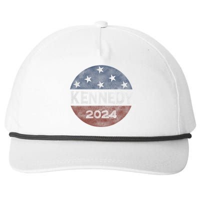 Robert Kennedy Jr 2024 President Vintage Button Usa Flag Snapback Five-Panel Rope Hat