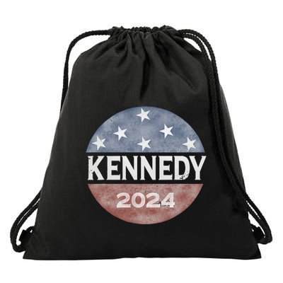 Robert Kennedy Jr 2024 President Vintage Button Usa Flag Drawstring Bag