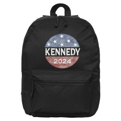 Robert Kennedy Jr 2024 President Vintage Button Usa Flag 16 in Basic Backpack