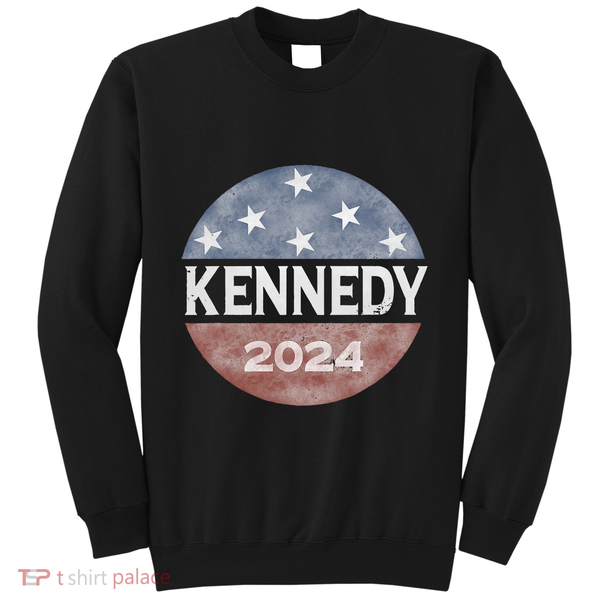 Robert Kennedy Jr 2024 President Vintage Button Usa Flag Tall Sweatshirt