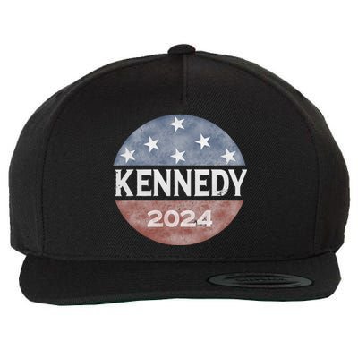 Robert Kennedy Jr 2024 President Vintage Button Usa Flag Wool Snapback Cap