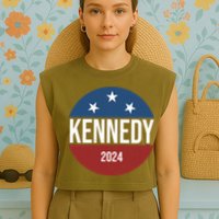 Robert Kennedy Jr 2024 Election Vintage Garment-Dyed Women's Muscle Tee