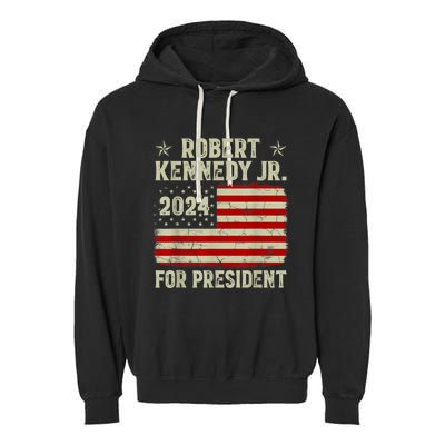 Robert Kennedy Jr. For President RFK JR 2024 Election Garment-Dyed Fleece Hoodie