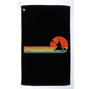 Retro Kayak Kayaking Paddling Platinum Collection Golf Towel