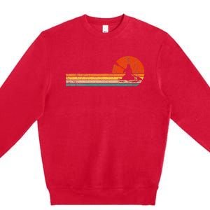 Retro Kayak Kayaking Paddling Premium Crewneck Sweatshirt