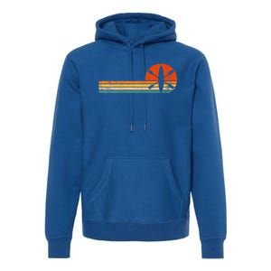 Retro Kayak Kayaking Paddling Premium Hoodie