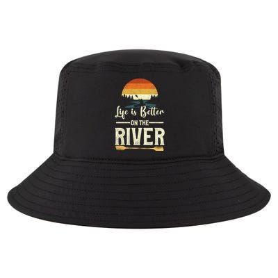 Retro Kayaking Life Is Better On The River Gift Cool Comfort Performance Bucket Hat