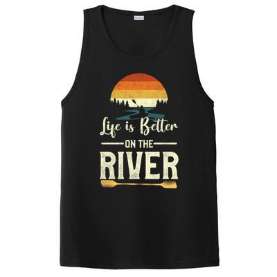 Retro Kayaking Life Is Better On The River Gift PosiCharge Competitor Tank