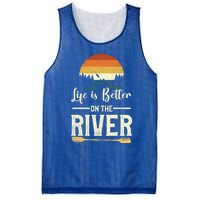 Retro Kayaking Life Is Better On The River Gift Mesh Reversible Basketball Jersey Tank