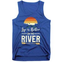 Retro Kayaking Life Is Better On The River Gift Tank Top