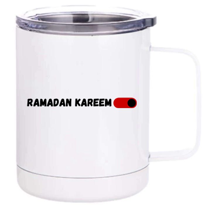 Ramadan Kareem Mubarak Fasting Gift Fasting Mode On 12 oz Stainless Steel Tumbler Cup