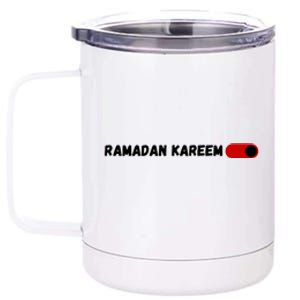 Ramadan Kareem Mubarak Fasting Gift Fasting Mode On 12 oz Stainless Steel Tumbler Cup