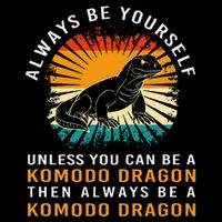 Retro Komodo Monitor Always Be Yourself Komodo Dragon 16 in Basic Backpack