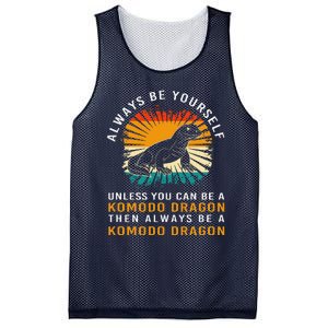 Retro Komodo Monitor Always Be Yourself Komodo Dragon Mesh Reversible Basketball Jersey Tank