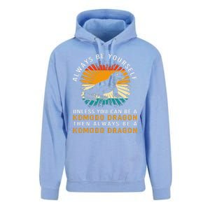 Retro Komodo Monitor Always Be Yourself Komodo Dragon Unisex Surf Hoodie