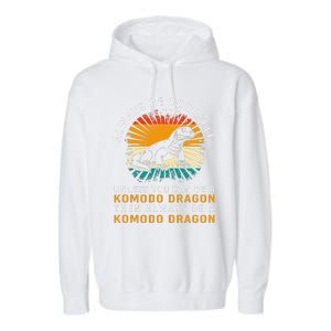 Retro Komodo Monitor Always Be Yourself Komodo Dragon Garment-Dyed Fleece Hoodie