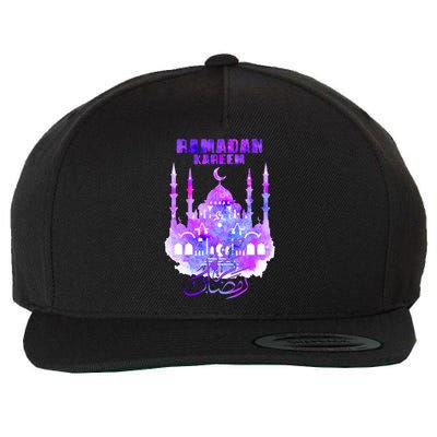 Ramadan Kareem Muslim Fasting Arabic Wording Wool Snapback Cap