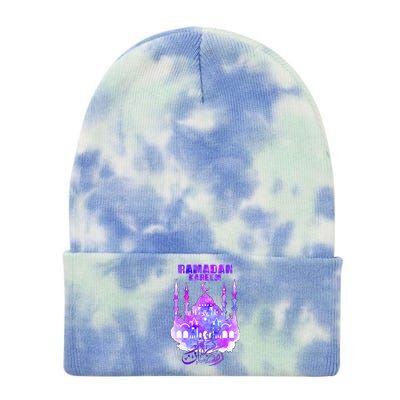 Ramadan Kareem Muslim Fasting Arabic Wording Tie Dye 12in Knit Beanie