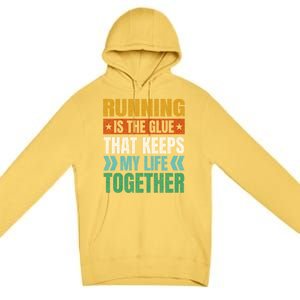 Running Keeps My Life Together Runner Funny Marathon Humor Gift Premium Pullover Hoodie