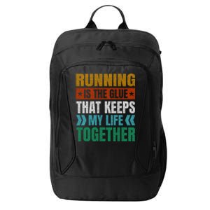 Running Keeps My Life Together Runner Funny Marathon Humor Gift City Backpack